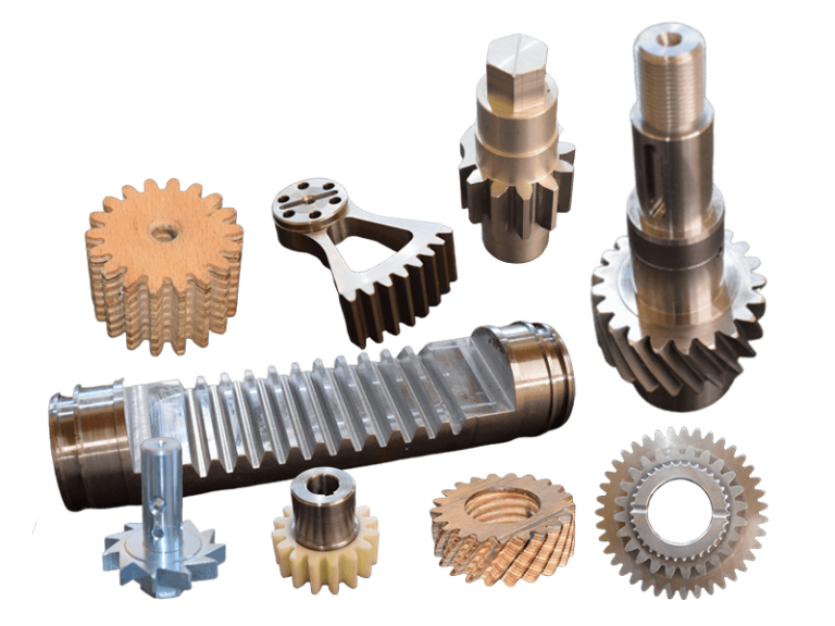 Schrauben und Muttern und Zahnräder